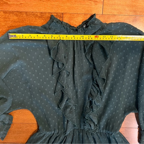 Zara Dress Green Super Comfy Perfect for Christmas Size XS - Picture 14 of 17